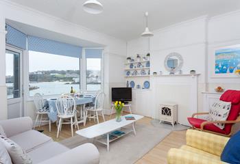 Enjoy breakfast with a view staring out at the boats bobbing in the harbour.