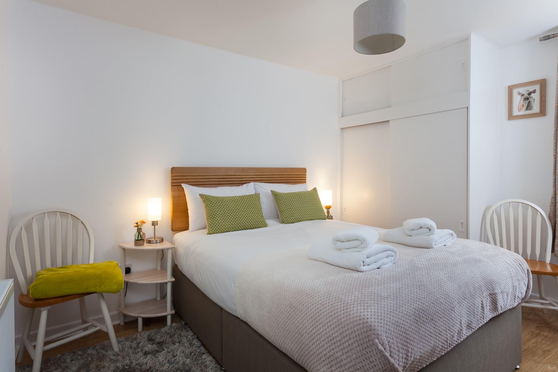 Tasteful and minimalistic decor prevents the rooms from feeling cluttered.