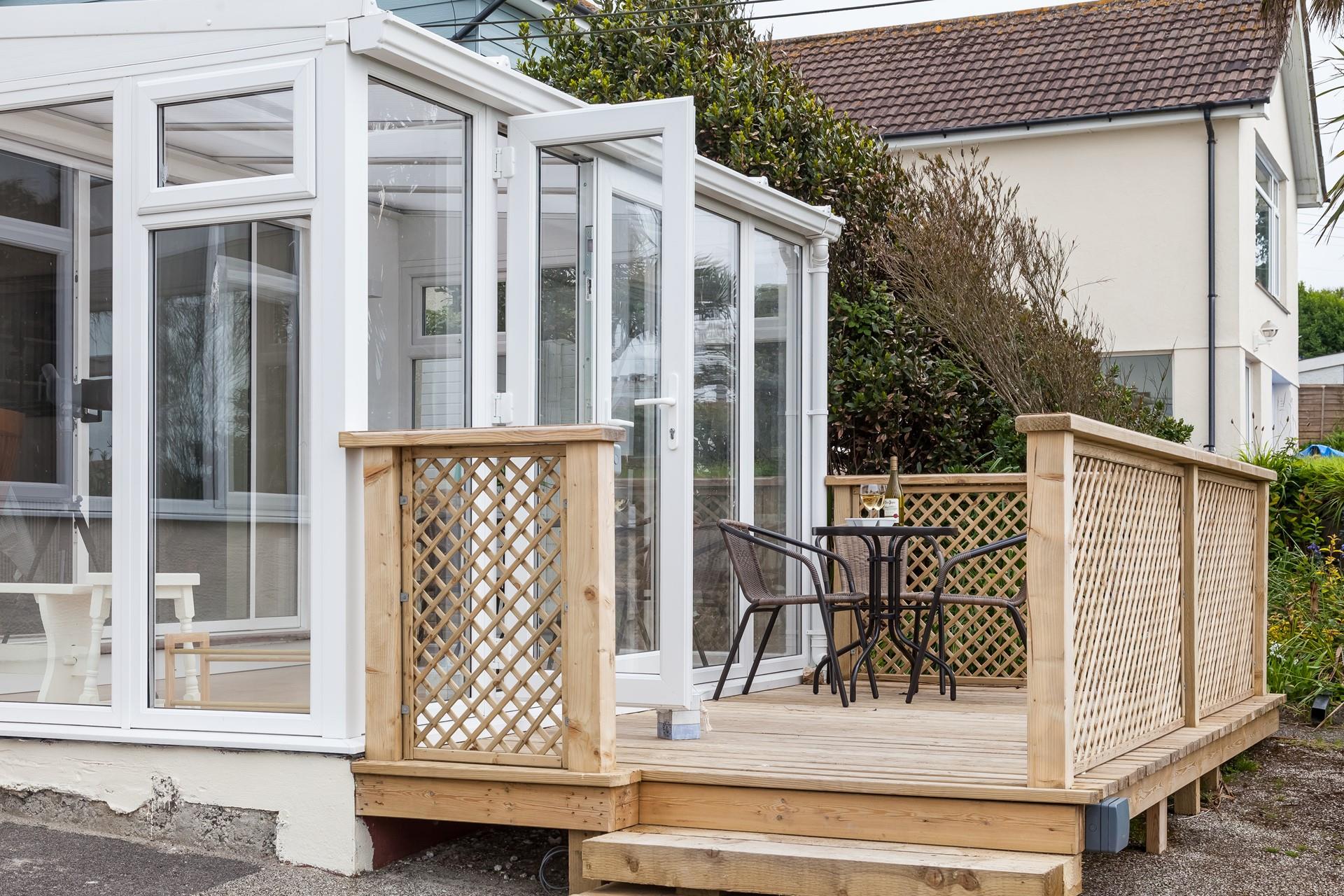 On warm evenings open a chilled bottle of your favourite drink and soak up the last of the day's sun.