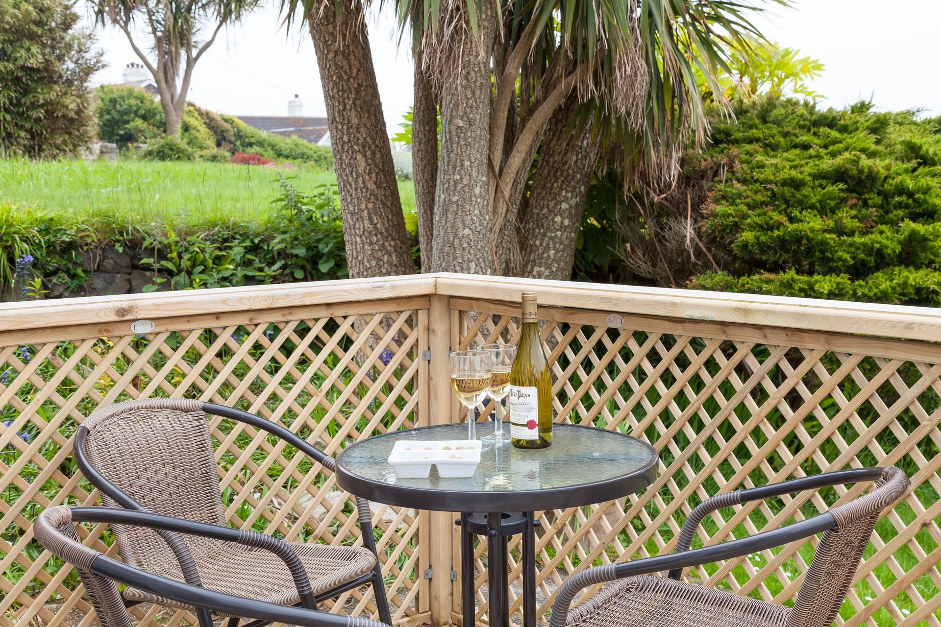 Dine al fresco on the decking area whilst listening to the sounds of the sea in the distance!