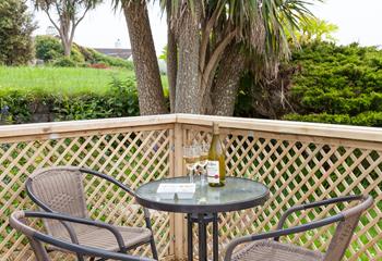 Dine al fresco on the decking area whilst listening to the sounds of the sea in the distance!