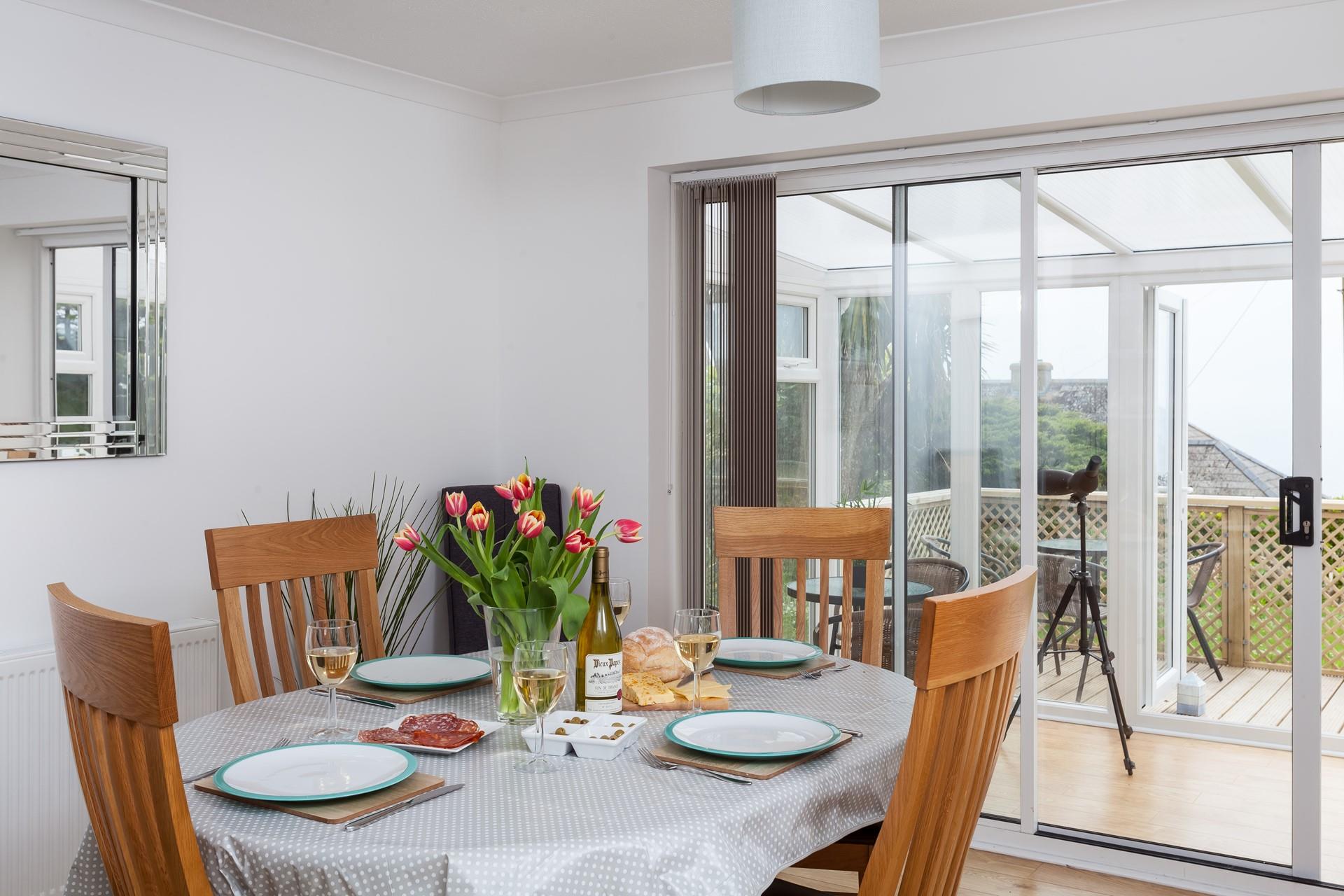 Right next to the conservatory, you can enjoy the glorious views whilst dining together.