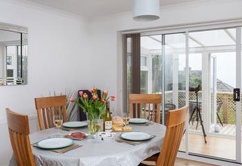Right next to the conservatory, you can enjoy the glorious views whilst dining together.