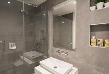 A gorgeous double shower in the en suite is the perfect way to wake up in the mornings. 