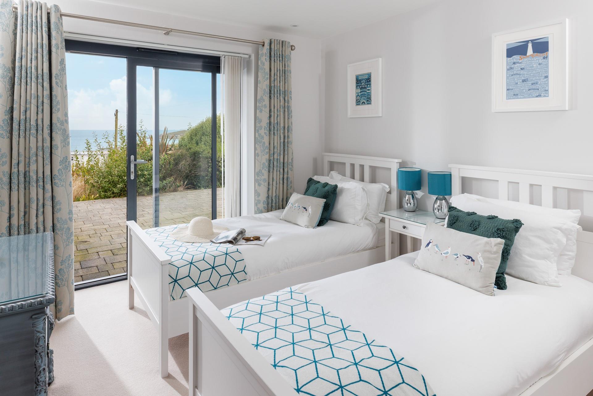 The twin beds offer kids a relaxing night's sleep after busy days.