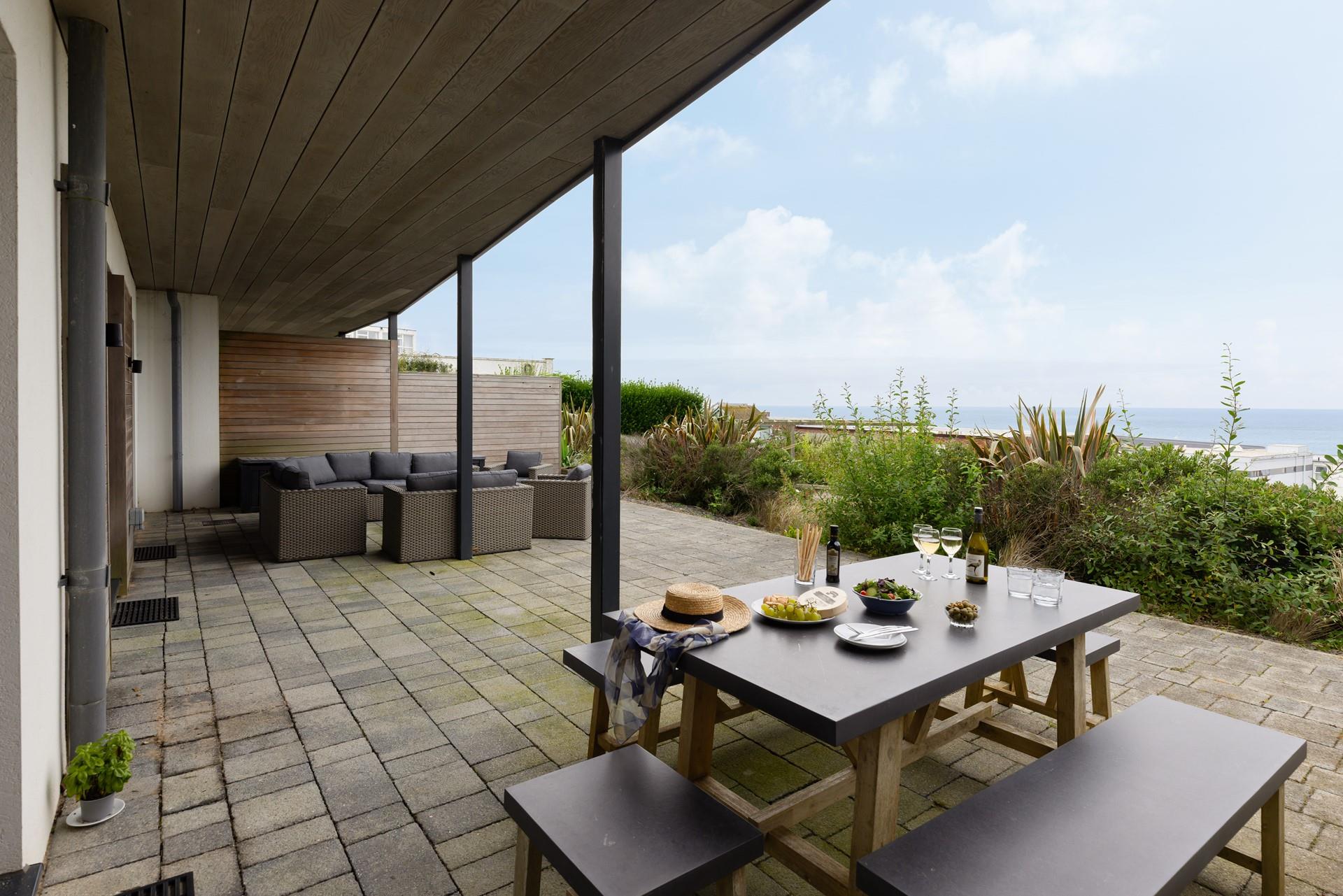 Dine al fresco on warm summer evenings.