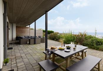 Dine al fresco on warm summer evenings.