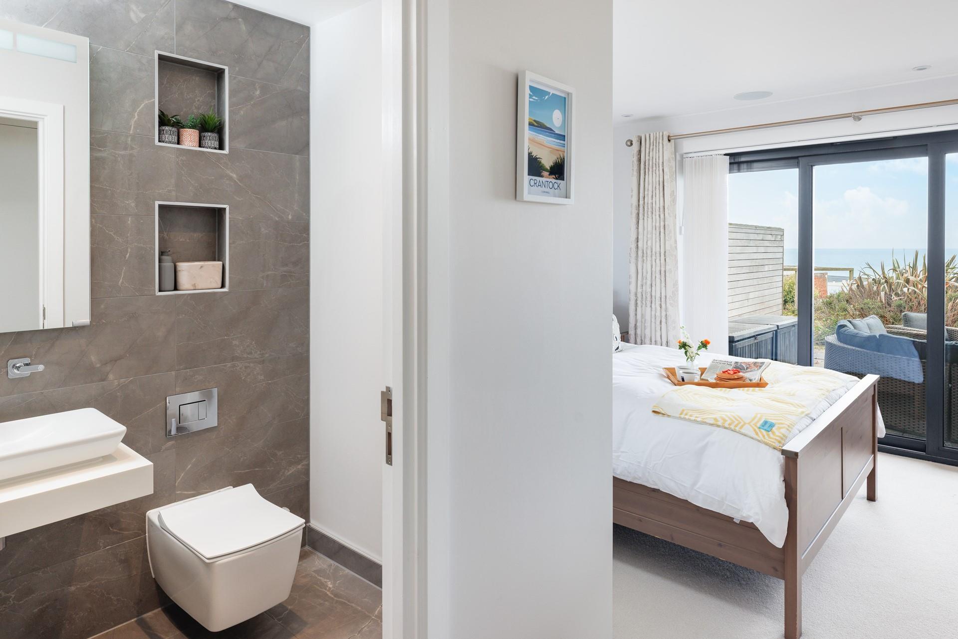 The en suite is ideal for getting ready for the day.
