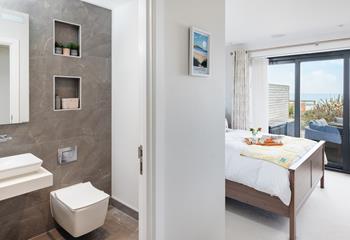 The en suite is ideal for getting ready for the day.