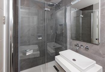 Take an invigorating shower to start the day.