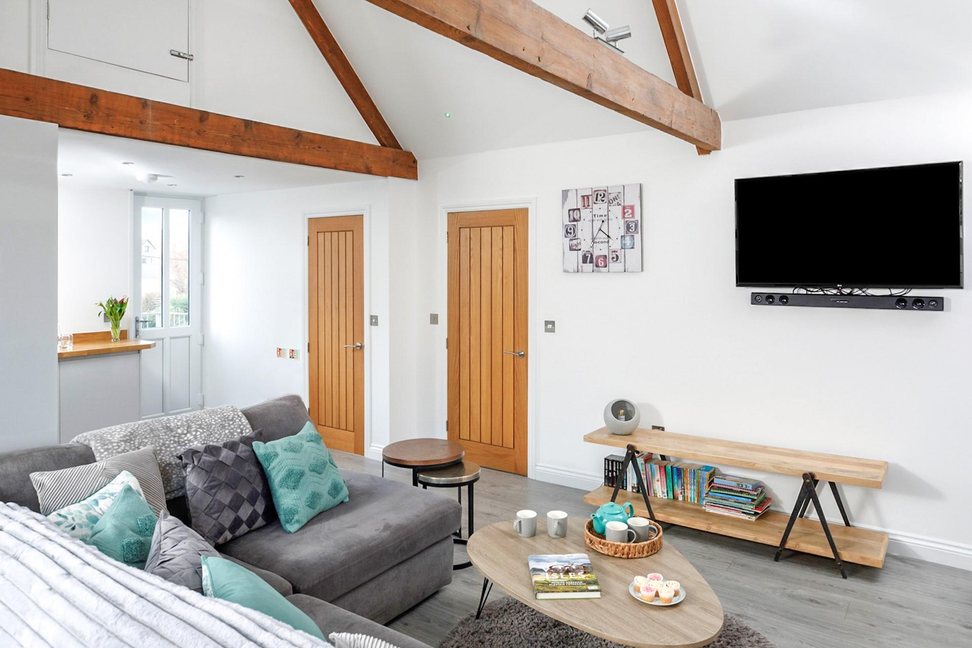 Tastefully decorated, the sitting room is a comfortable space to relax each night.