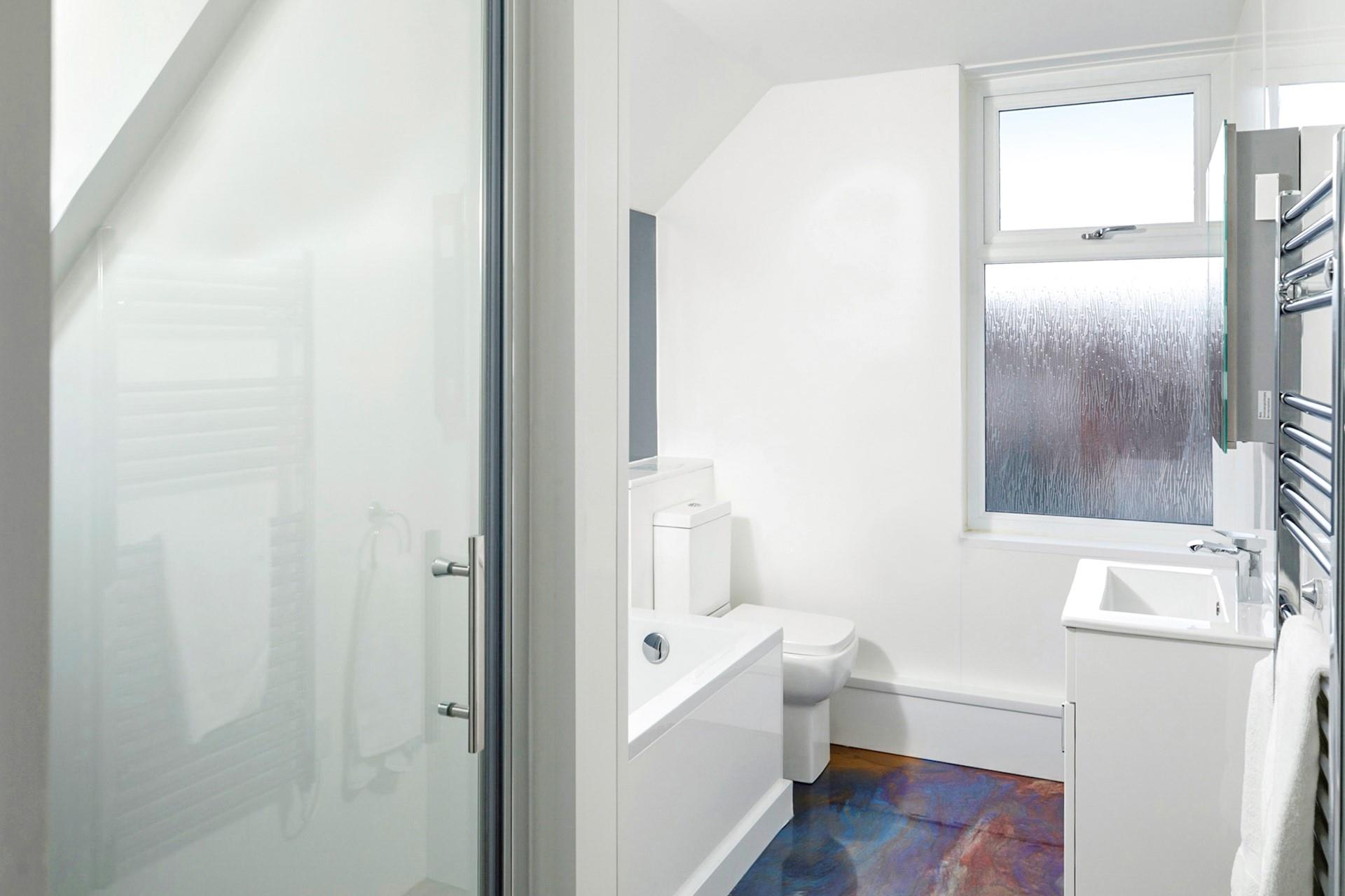 Relax and unwind by running yourself a bubble bath to soak in the bath.