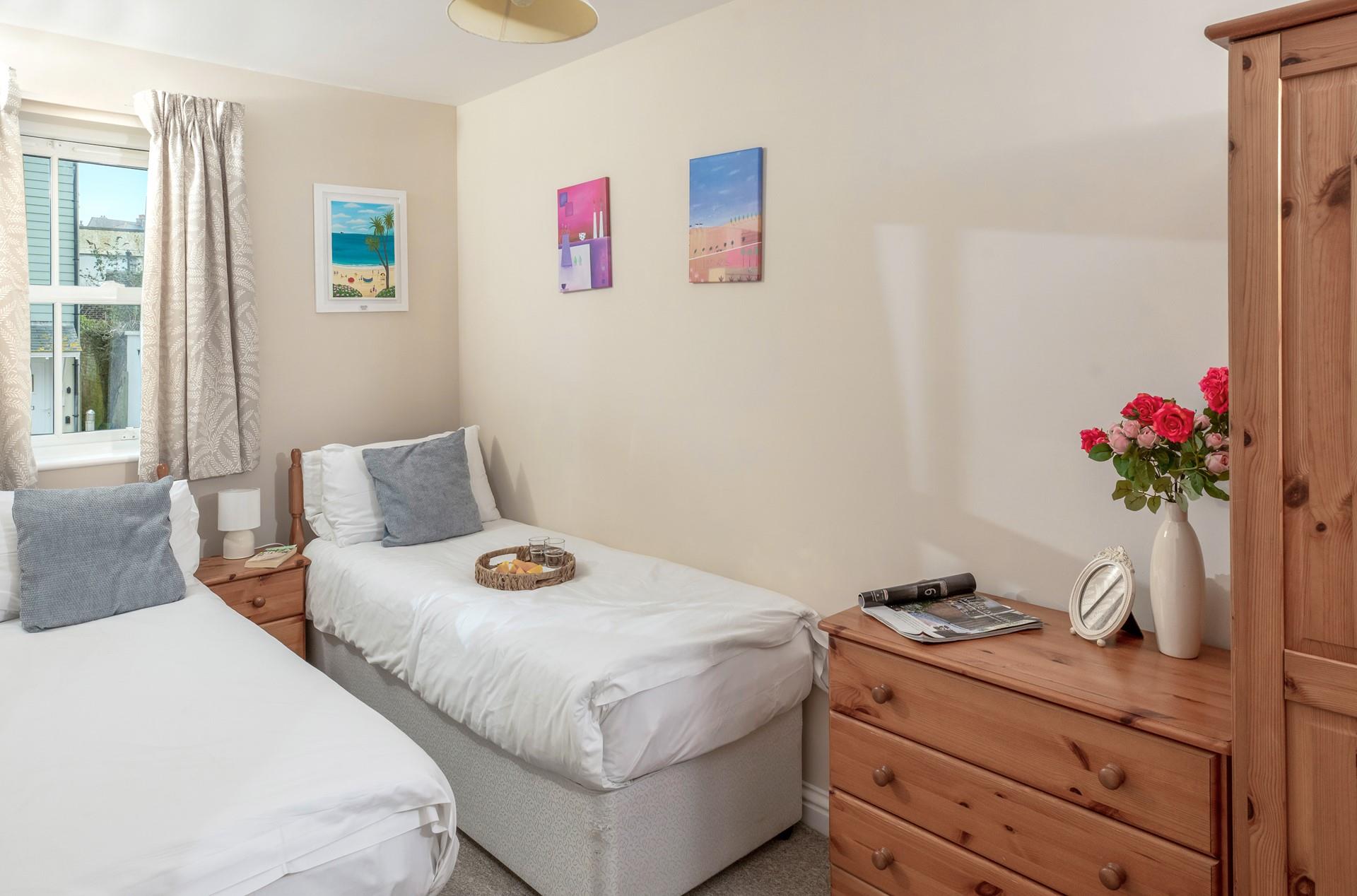 Ample storage offers plenty of space for your holiday wardrobe.