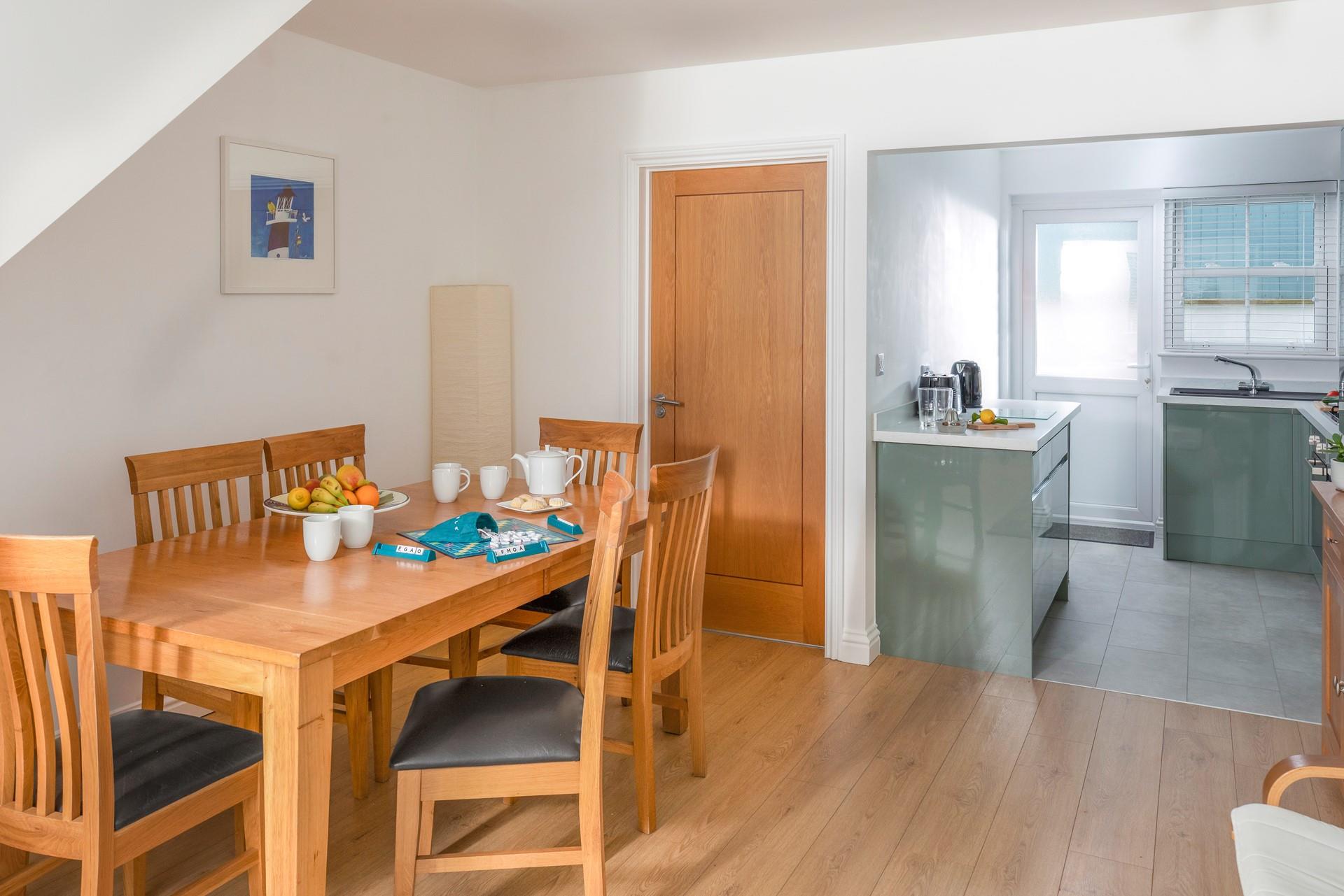 The dining table is great for holiday games night!