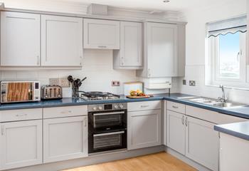 The kitchen is well-equipped, perfect for making a home-cooked meal if you don't fancy venturing out. 