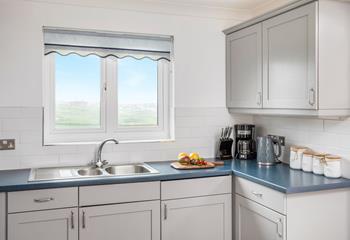 You can enjoy the views of the golf course from the kitchen window whilst doing the dishes. 