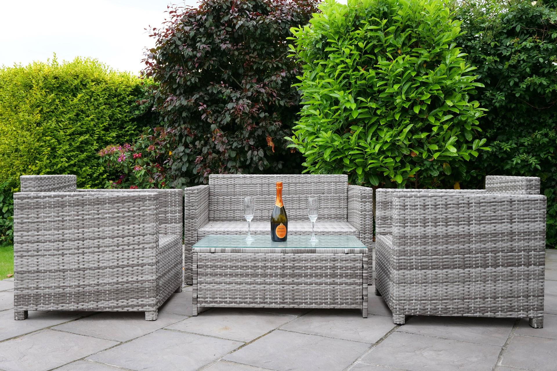 While the kids play on the lawn, relax on the rattan furniture on the patio just outside from the living space. 