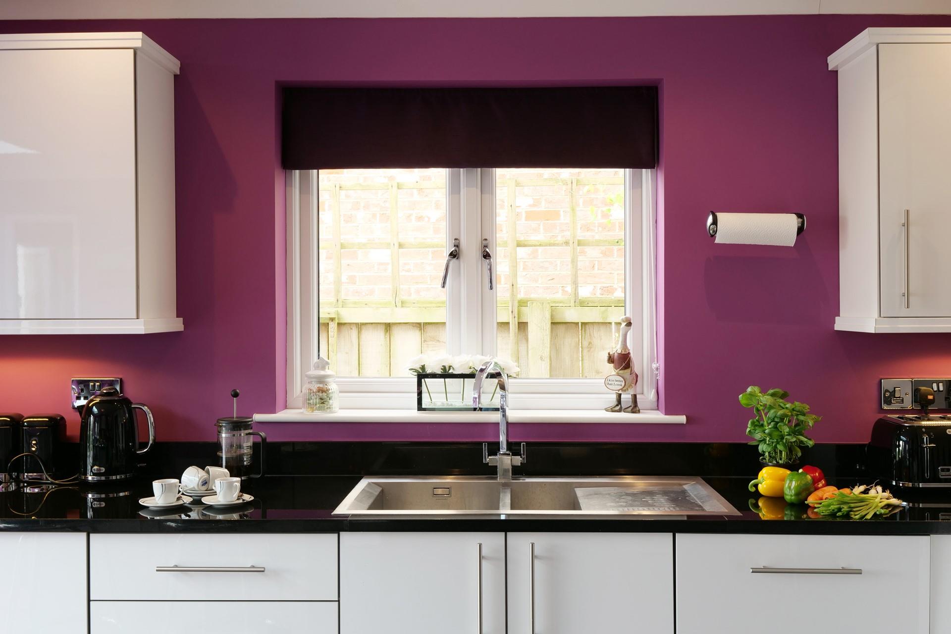 The modern kitchen has been thoughtfully equipped with everything you'll need during your stay. 