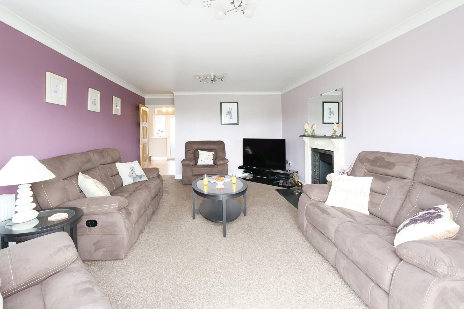 There is plenty of seating for the whole family to enjoy a movie night.