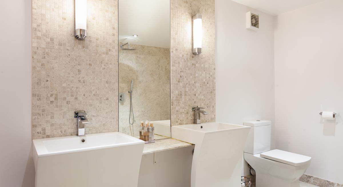 Get ready for the day in the stylish bathroom and then head into St Ives to explore its quaint shops.
