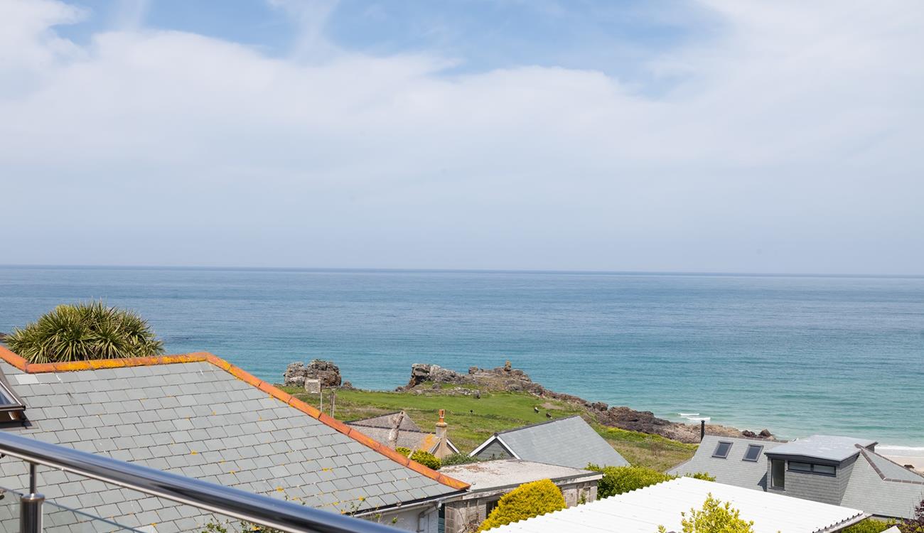 Enjoy a drink out on the balcony as the sun comes down.