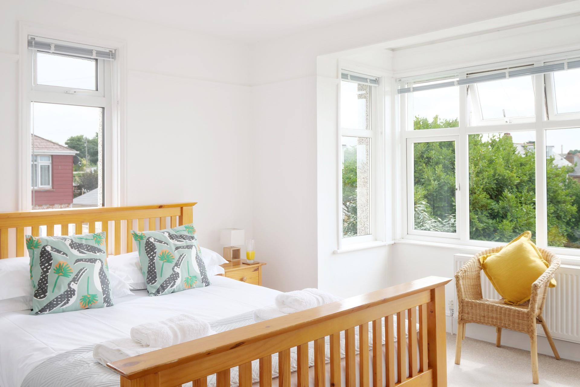 Settle into the spacious double bed and drift off into a dreamy night's sleep.