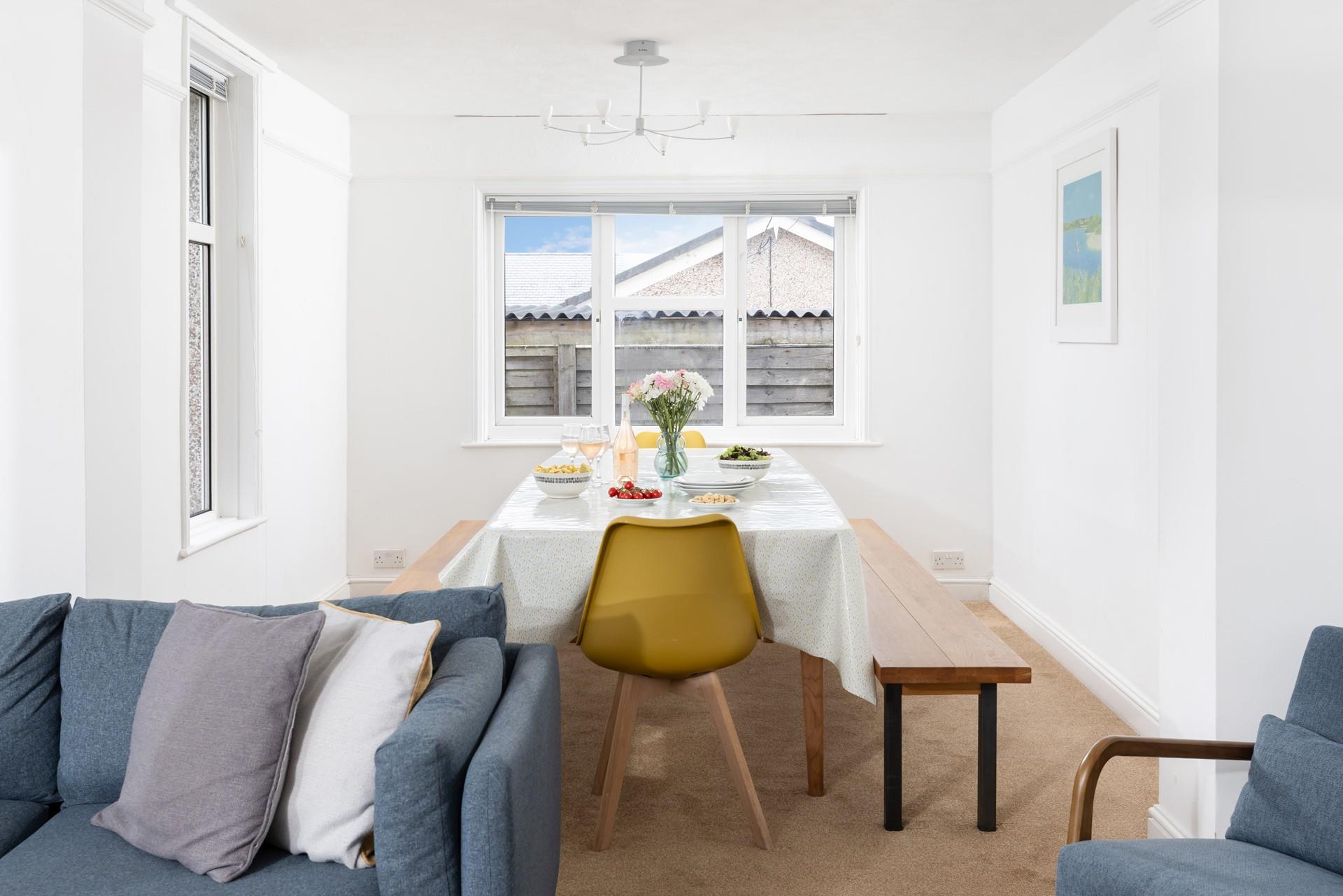There's plenty of space to gather all the family around the dining table.