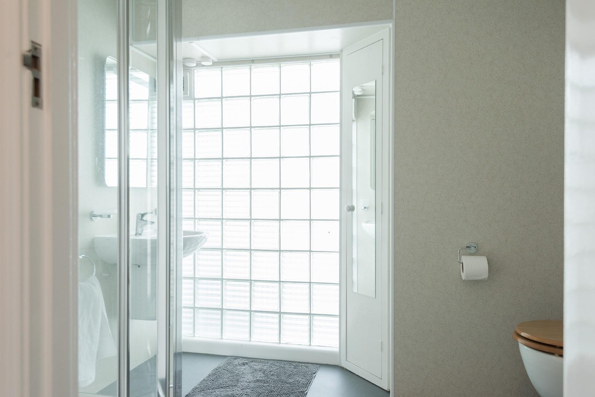 There is a ground floor shower room just next to a dressing room, perfect for getting ready for a night out.