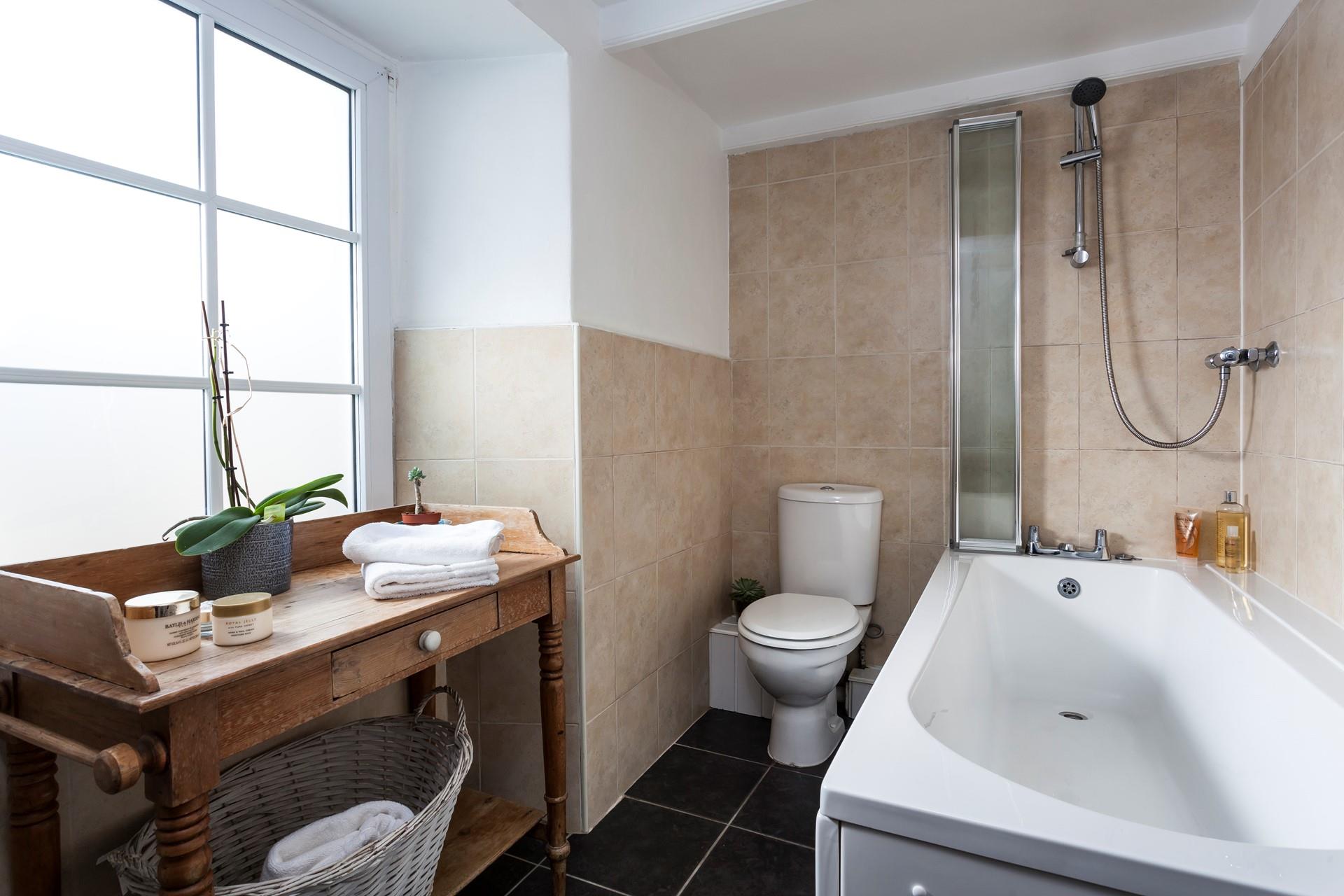 Relax and unwind by running yourself a bubble bath to soak in.