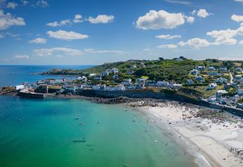 Spend your days on Coverack's white sand and dipping in the turquoise waters.