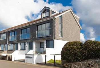 The front of the property, which overlooks Porthmeor beach.