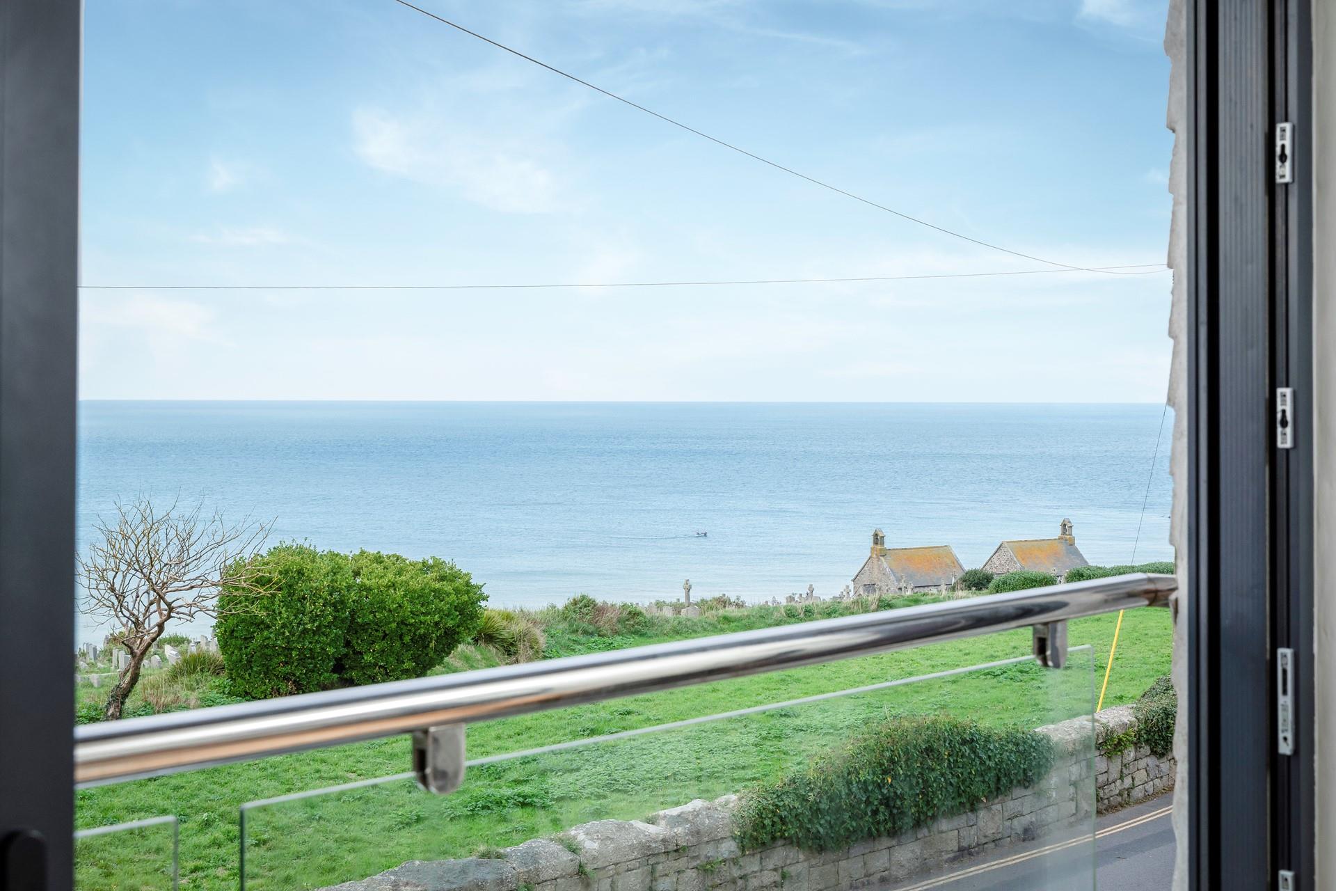 The views over Porthmeor are fantastic! Watch the sun go down with a glass of your favourite tipple.