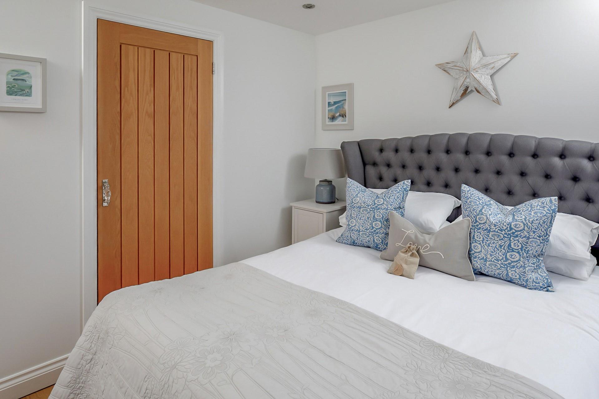 You'll sleep soundly in the sumptuous bed.