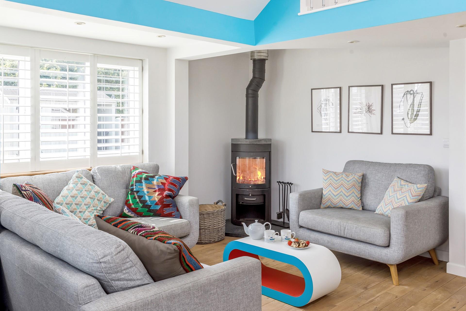 The lounge blends traditional features with funky, contemporary decor.