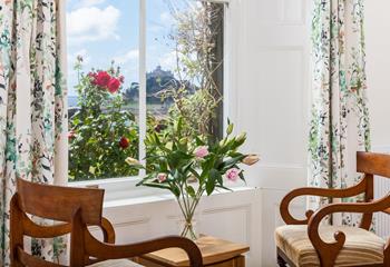 Enjoy afternoon tea soaking up the views from this charming window spot. 
