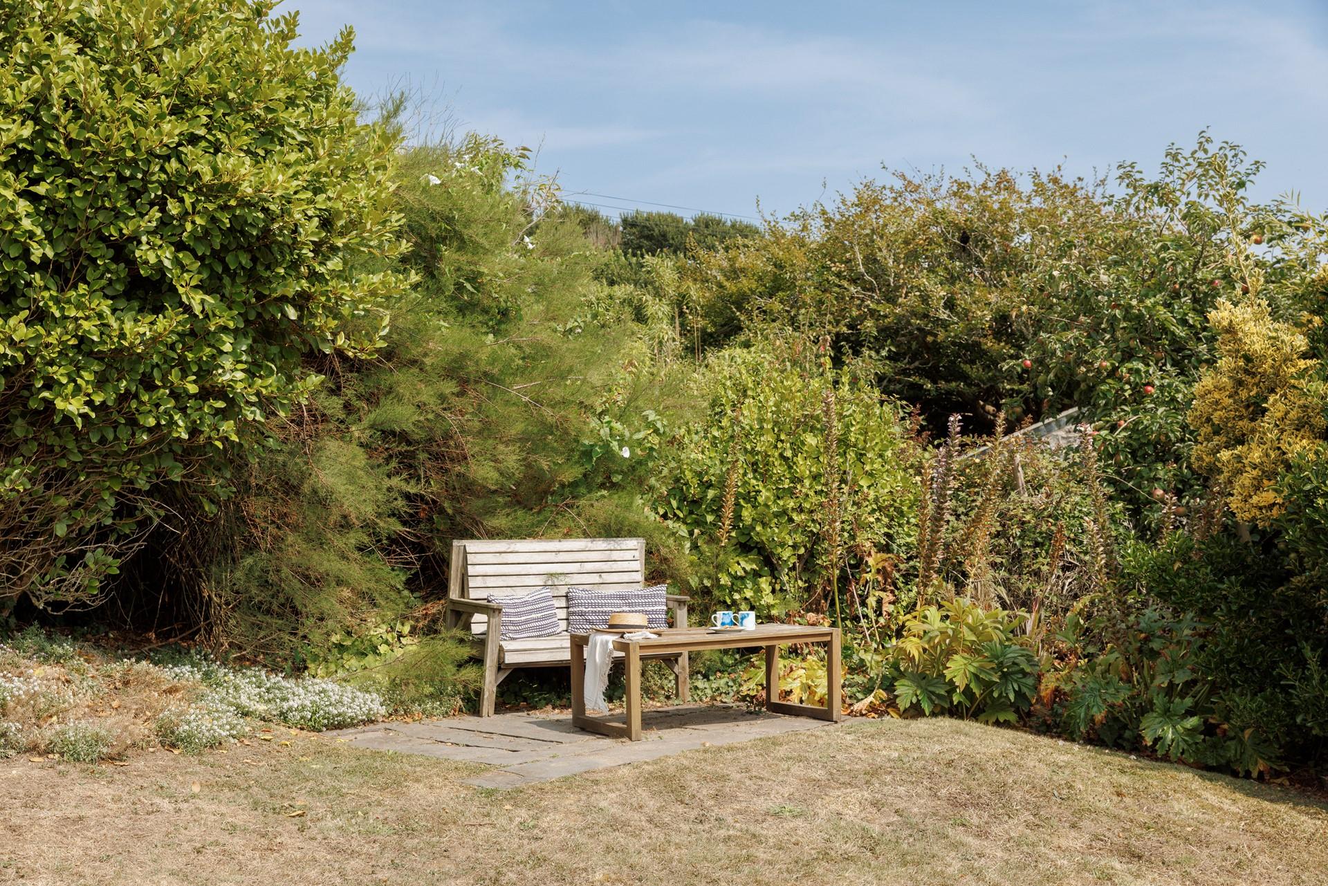 There are plenty of areas to relax in the garden.