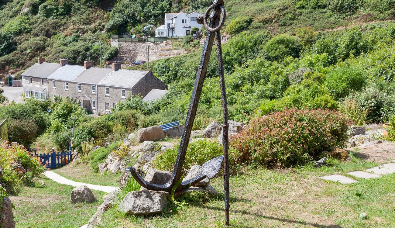 Enjoy spectacular views of the dramatic coastline from the cottage garden. 