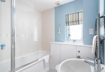 Relax and unwind after a walk on the coast path with a long soak in the bath.