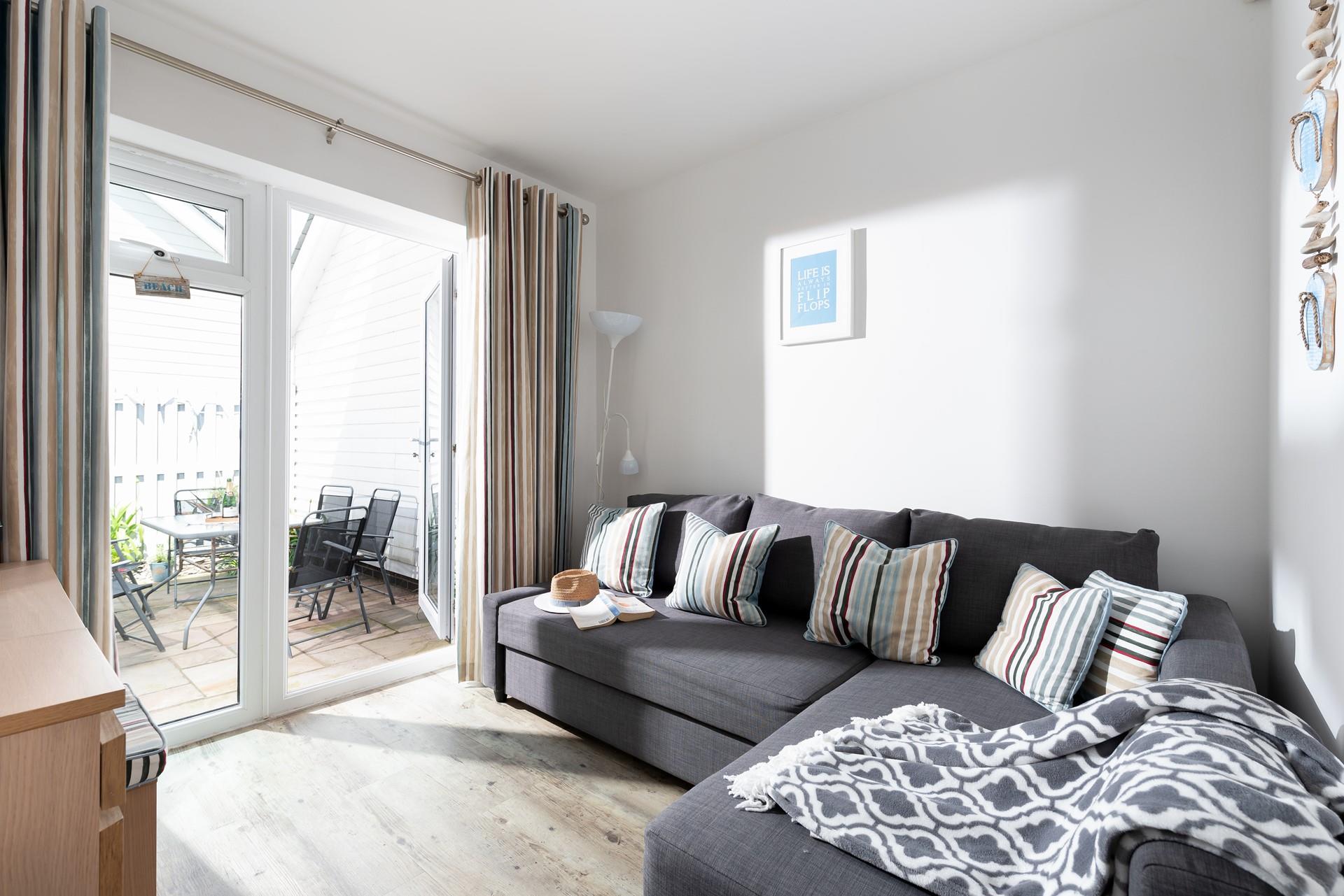 Cosy snug to curl up with a favourite book the sunshine.