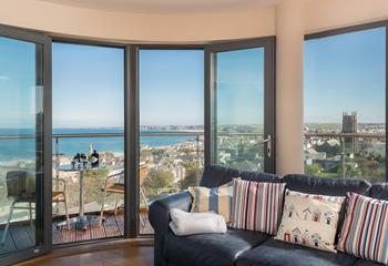 The sitting room is a beautiful space to relax in after a day exploring the coast.