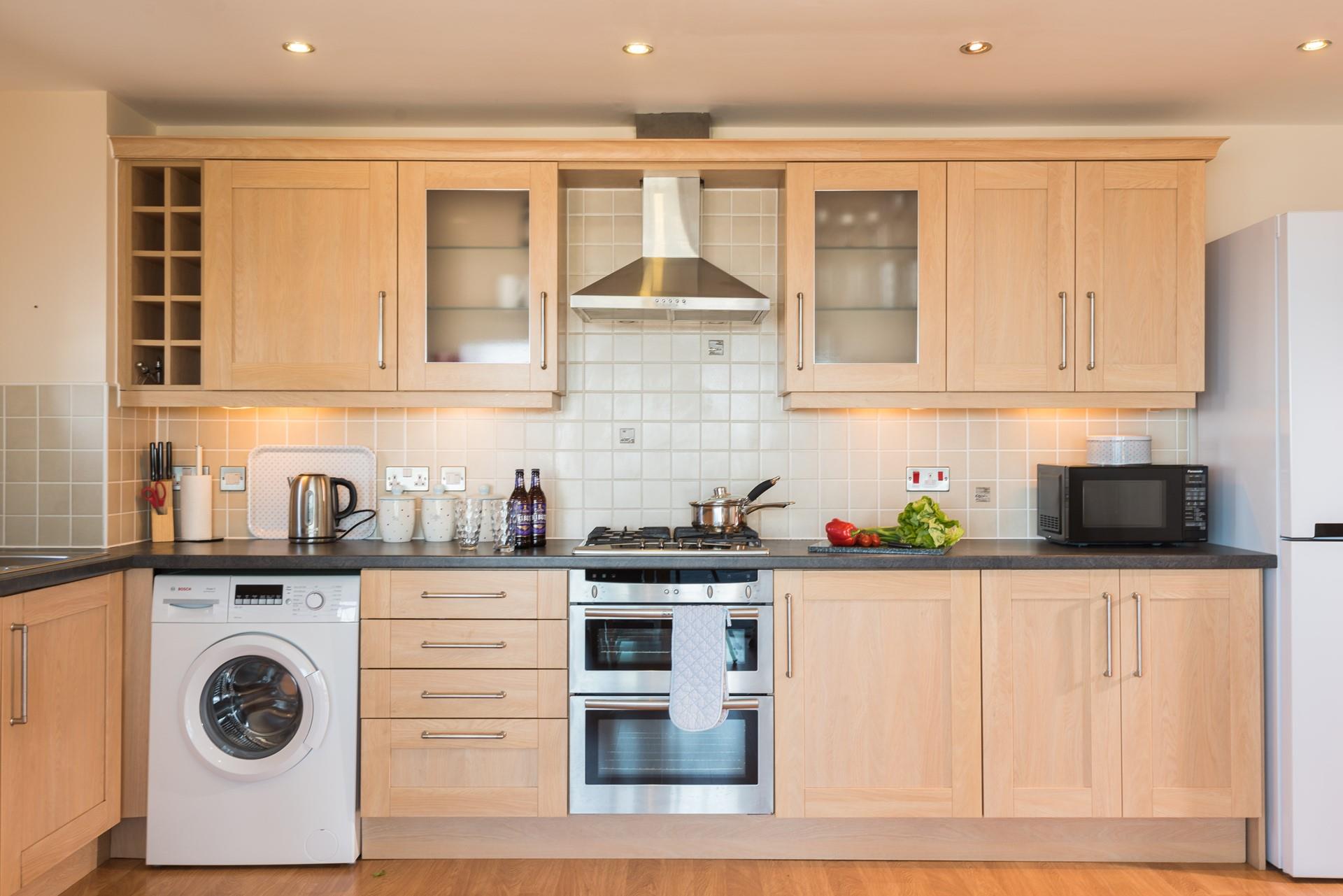 You'll find plenty of lovely eateries nearby but if you fancy a bit of cooking yourself you'll find everything you need in the kitchen. 