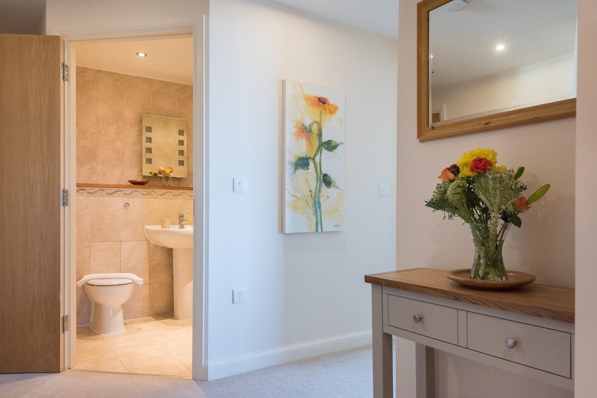 All the rooms are on the same level in this spacious third floor apartment. 