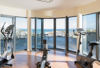 You'll have access to the communal gym which overlooks the ocean. 