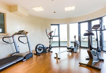 The communal gym is on the lower ground floor.