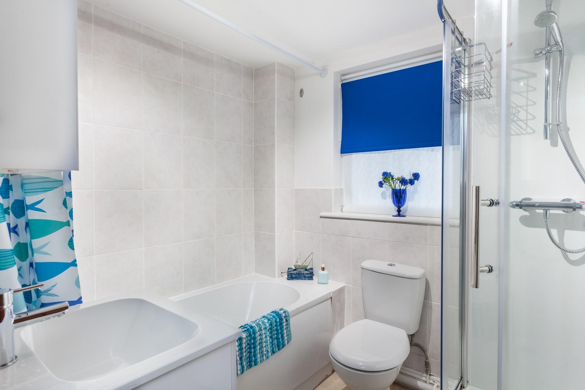 Choose between a bath or a shower to start your day.