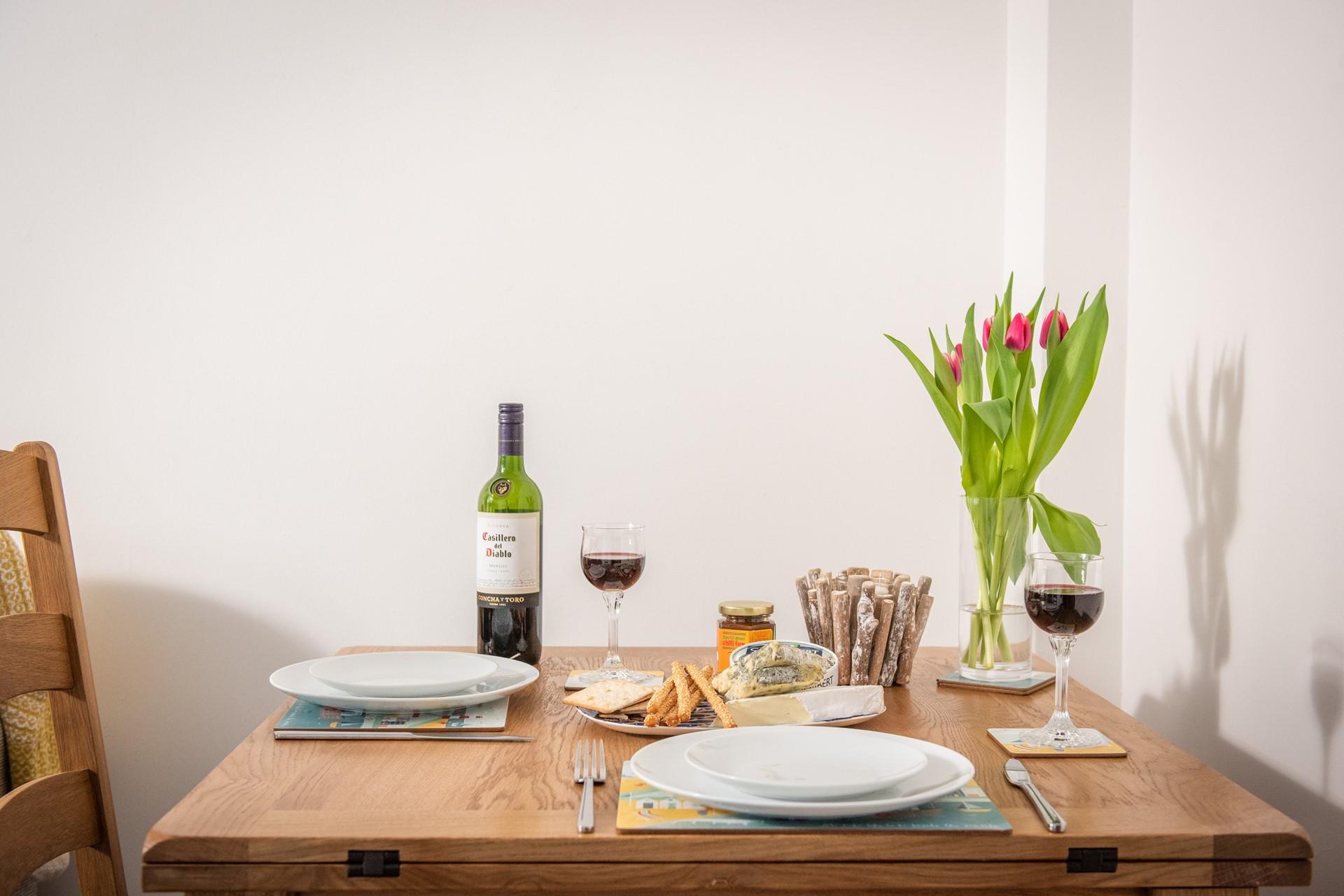 Spend quality time together with a romantic meal for two.