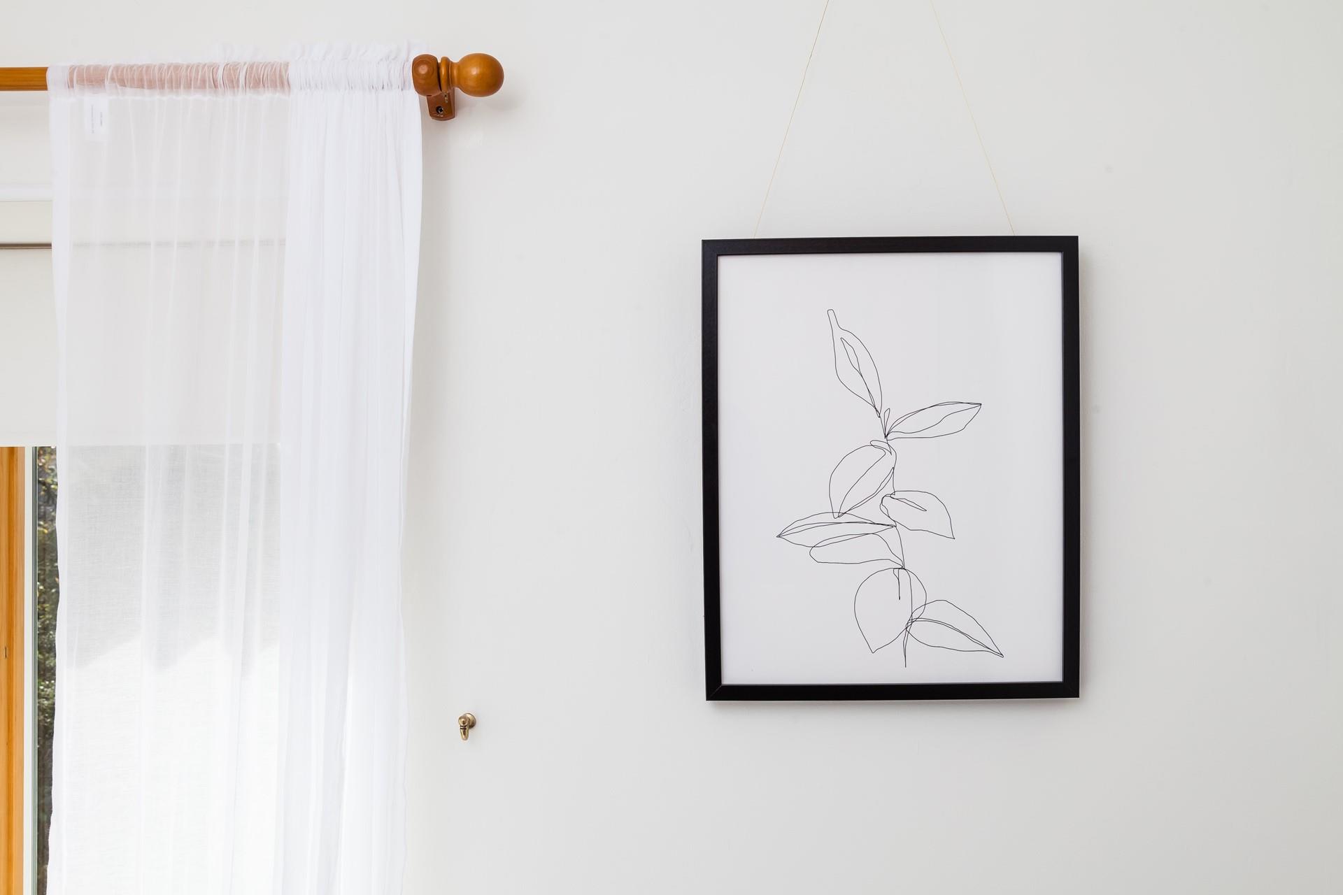 The bedroom has been decorated thoughtfully to create a relaxing environment. 