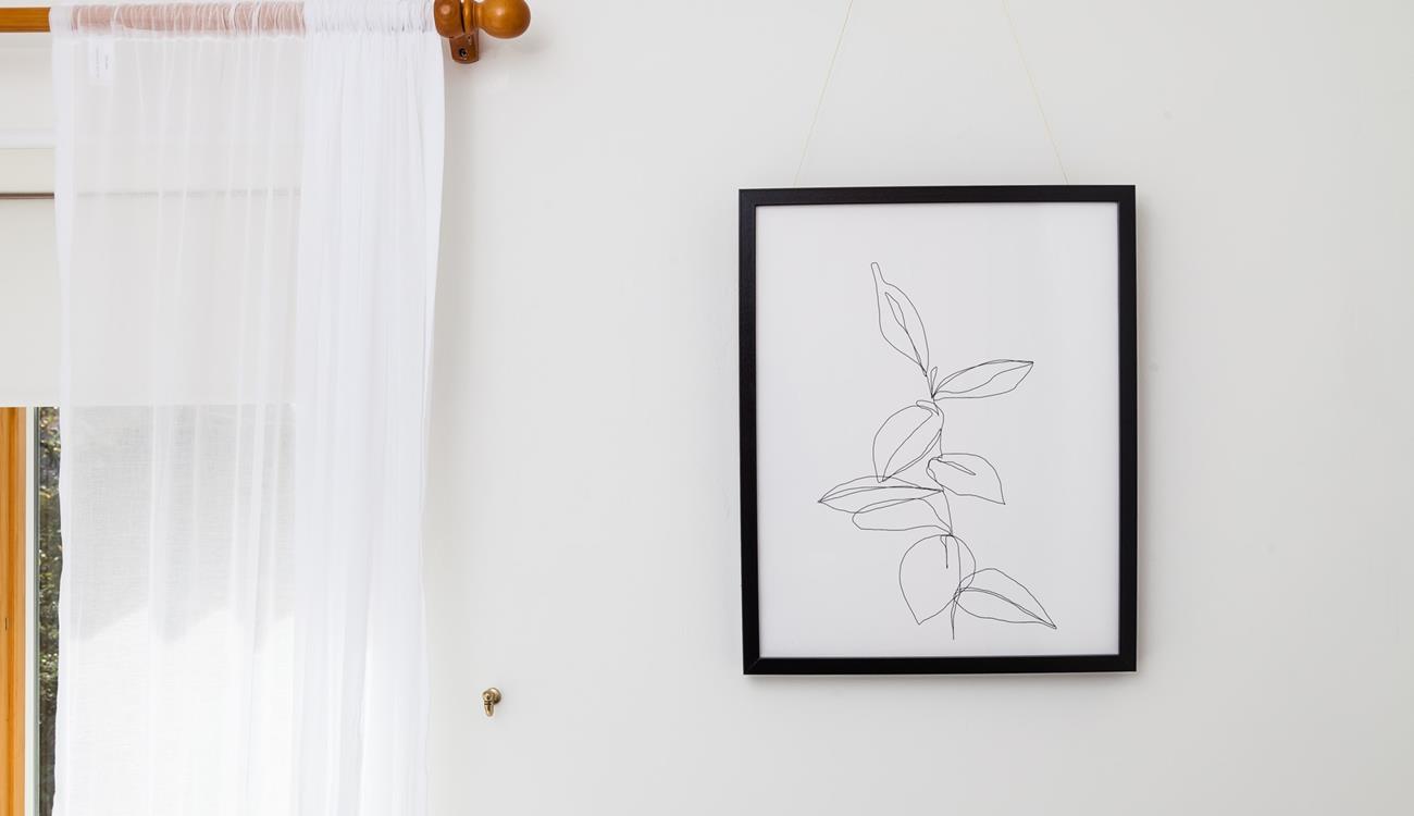 The bedroom has been decorated thoughtfully to create a relaxing environment. 