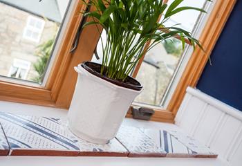 Every detail has been thought about in the beautifully decorated bathroom. 