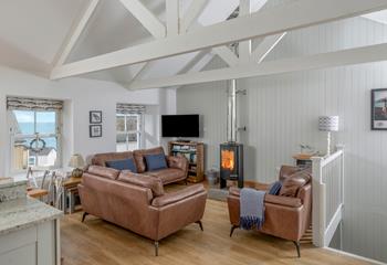 Get glimpses of the ocean from the reverse level living area.